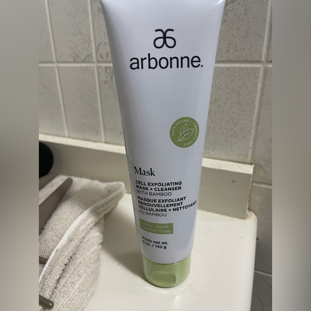 Arbonne Cell Exfoliating Mask + Cleanser with Bamboo. New sealed